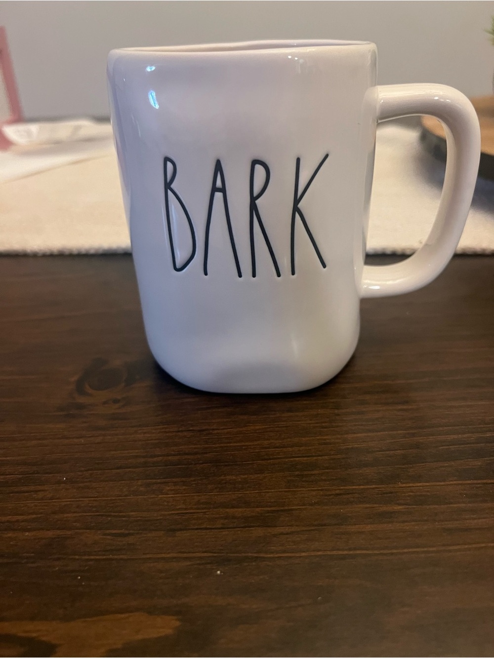 Rae Dunn White "BARK" Ceramic Coffee Mug - Home Dining